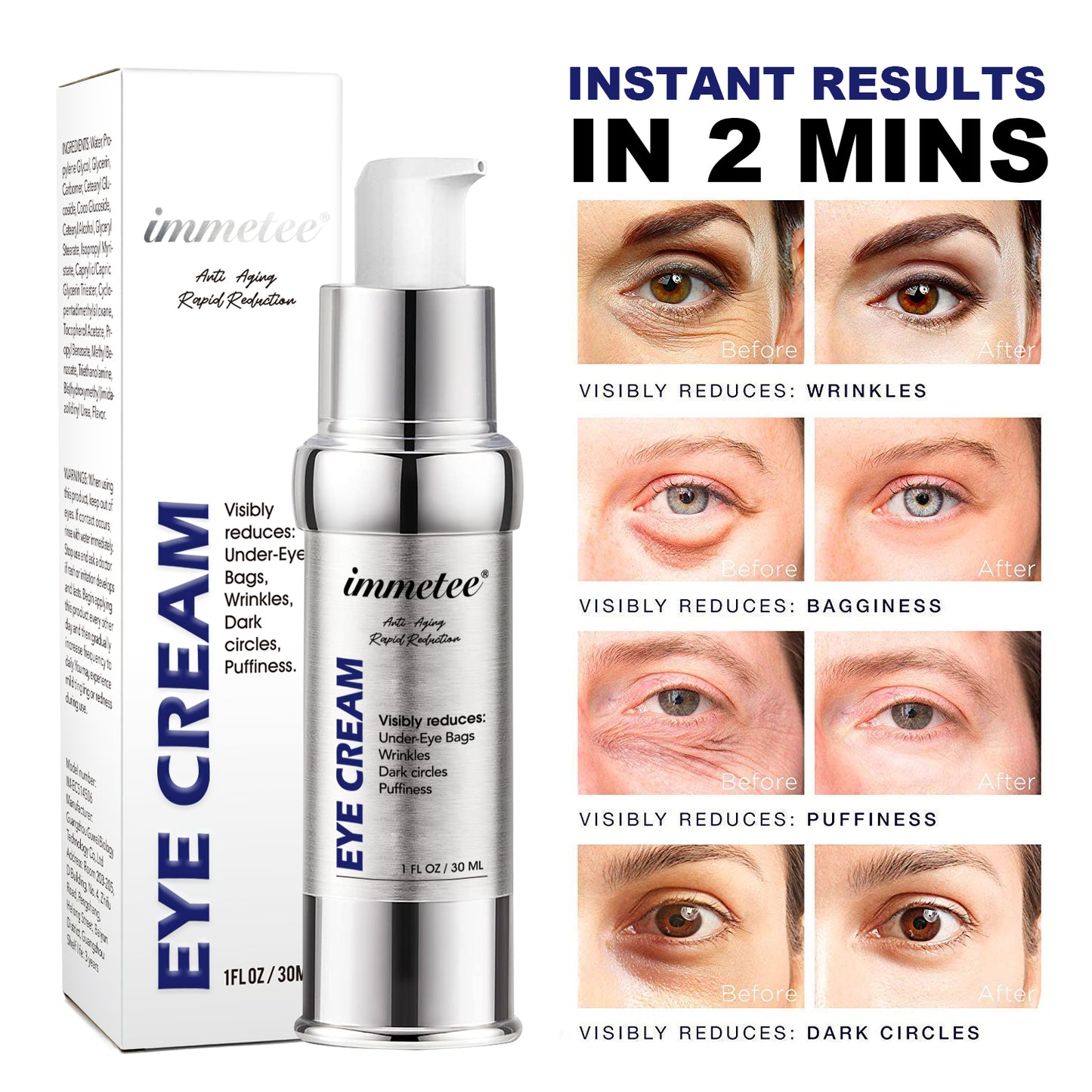 Vitamin C Instant Eye Cream for Anti-Aging & Brightening