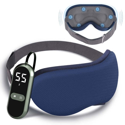 Comfheat Lightweight Eye Massager with Heat & Acupressure Vibration Blackout Heated Eye Mask for Migraines Relief Reduce Eye Strain Headache Relief and Improve Sleep Eye Care Gift Relax Eye