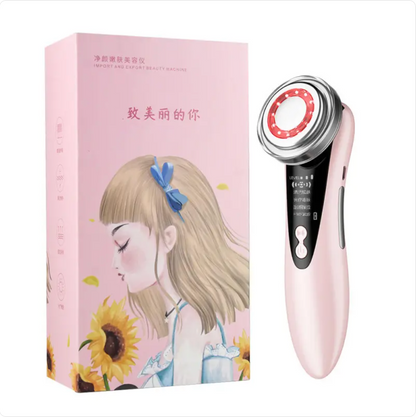 Iontophoresis Facial Skin Care Device with LED Light Therapy