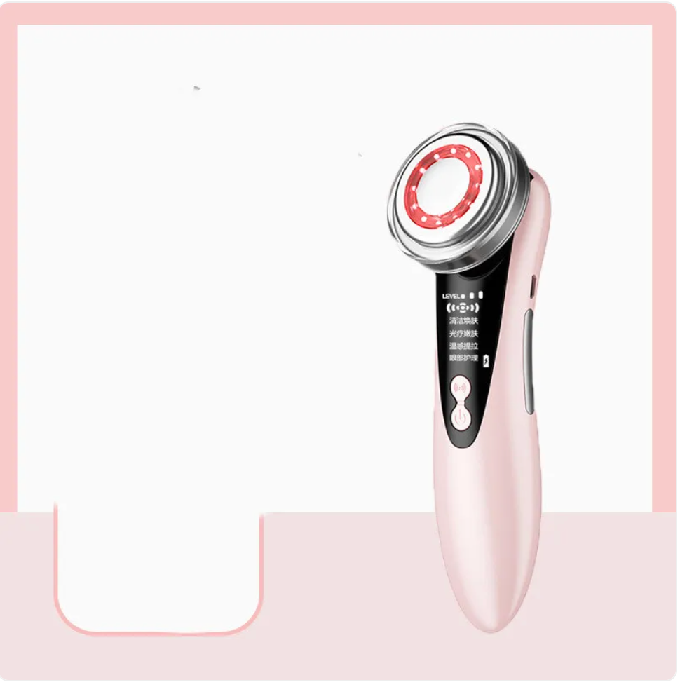 Iontophoresis Facial Skin Care Device with LED Light Therapy